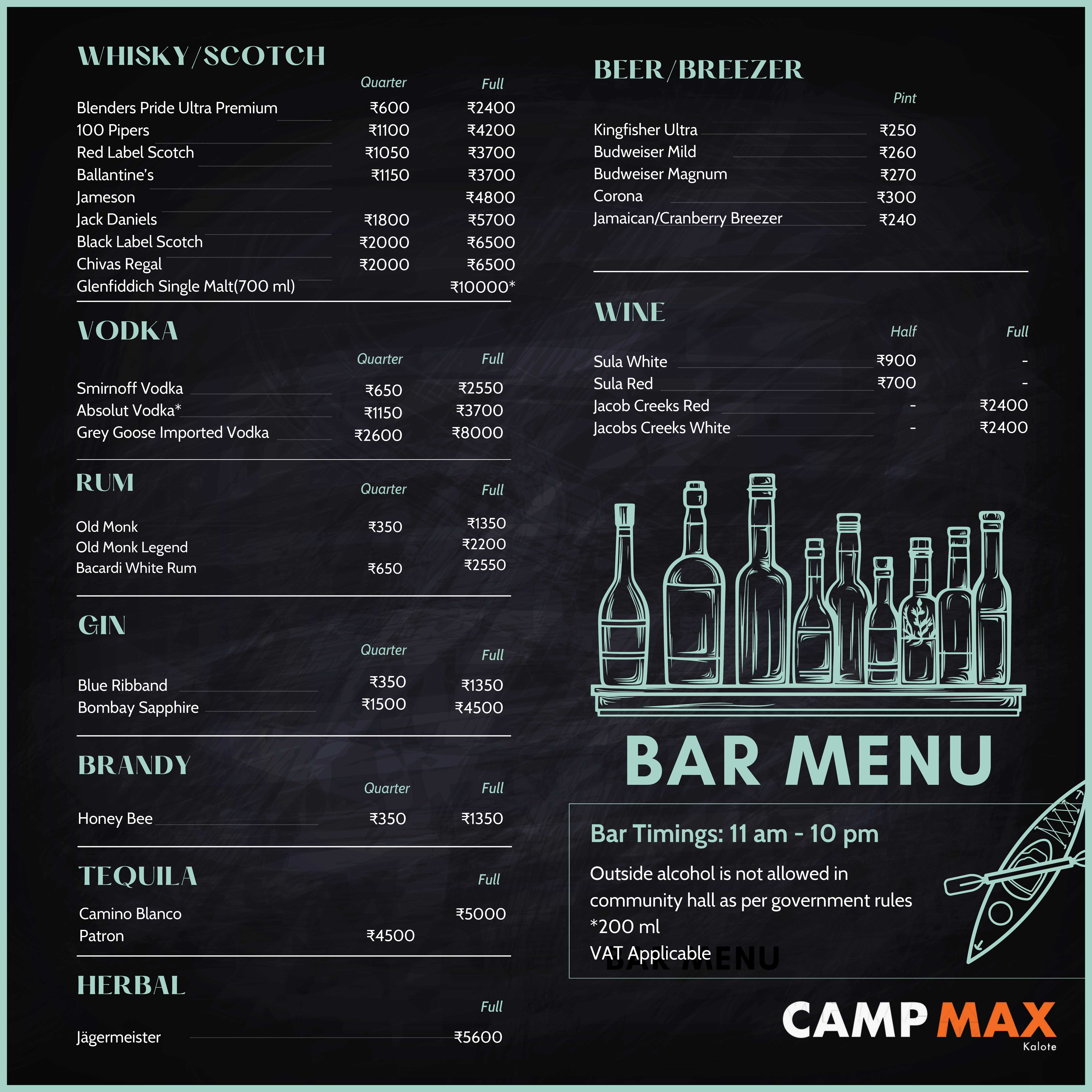 Bar Menu