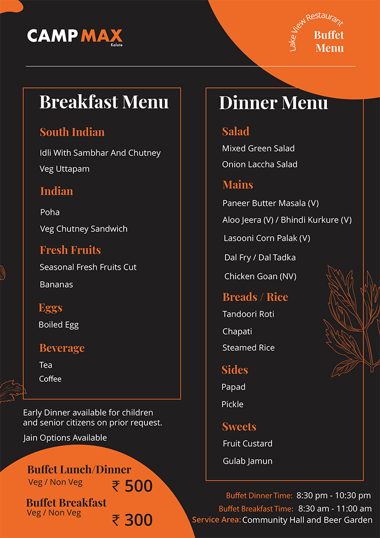 Buffet Menu